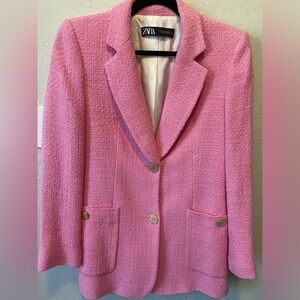 PINK ZARA BLAZER NEVER WORN